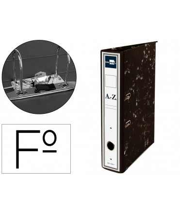 Lever file cabinet liderpapel classic cardboard intertwined with satin spine 52mm black metal compressor