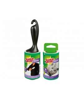 Lint roller with ergonomic handle and pre-cut blades 56 uses