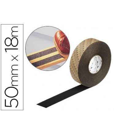 Cinta antideslizante 3m soporte de vinilo adhesivo + abrasivo 18 m x 50 mm