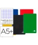 Spiral notebook liderpapel fourth hardcover 80h 60 gr frame 4mm with margin assorted colors