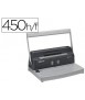 Encuadernadora para espiral fellowes metal 50r perfora 12 hojas formato a4 paso 5:1 encuaderna 450 hojas 80 g