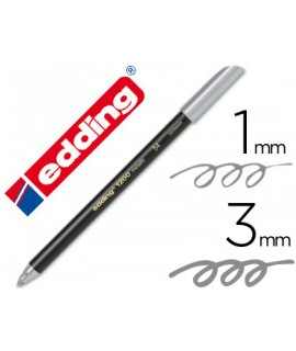 Marker edding fiber tip 1200 silver n. 54 round tip 1-3 mm