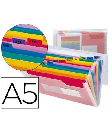 Carpeta liderpapel clasificador fuelle polipropileno din a5 spectrafile