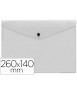 Carpeta liderpapel dossier broche polipropileno tamaño sobre americano 260x140mm transparente