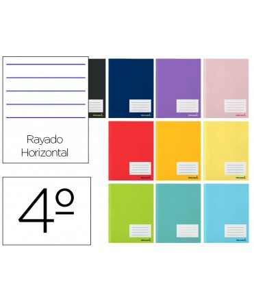 Libreta liderpapel smart a5 80 hojas 60gr horizontal con doble margen colores surtidos tapa blanda
