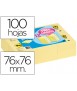Bloc de notas adhesivas quita y pon post-it 76x76 mm pack promocional 24+12 unidades