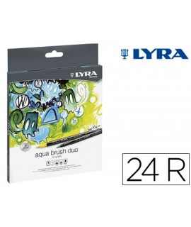 Lyra aqua brush duo marker box of 24 colors