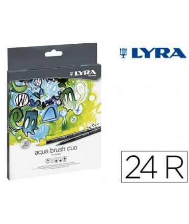 Rotulador lyra aqua brush duo caja de 24 colores