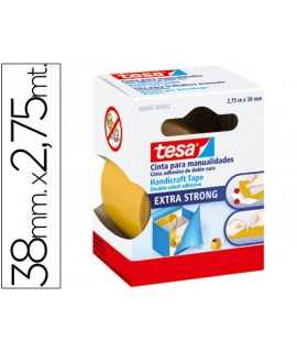 Cinta doble cara tesa film manualidades 2,75 m x 38 mm