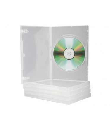 Caja dvd q-connect transparente pack de 5 unidades