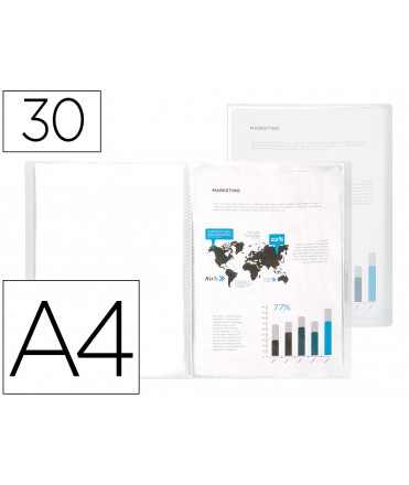 Carpeta liderpapel escaparate 47494 30 fundas polipropileno din a4 transparente translucido
