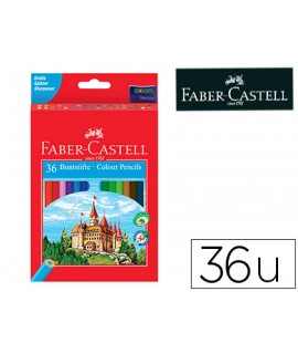 Colored pencils faber castell hexagonal reforested wood box of 36 units assorted colors