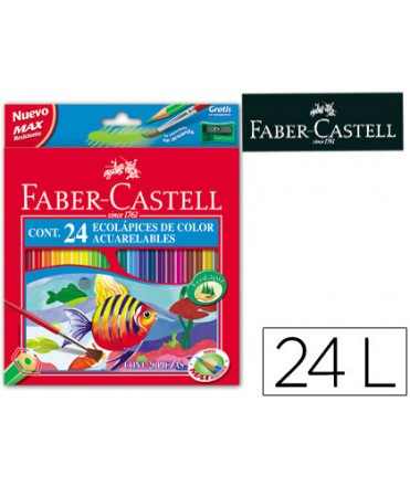 Colored pencils faber castell watercolors box of 24 units assorted colors