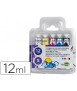 Tempera liderpapel en tubo de alumino de 12 ml estuche de 5 tubos colores surtidos