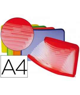 Folder beautone spoiler polypropylene spoiler din a4 13 departments zipper closure display 12