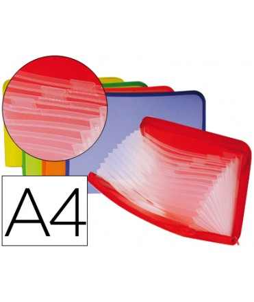 Folder beautone spoiler polypropylene spoiler din a4 13 departments zipper closure display 12