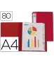 Carpeta liderpapel personaliza 31760 80 fundas polipropileno din a4 roja lomo personalizable