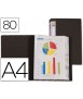 Carpeta liderpapel personaliza 31765 80 fundas polipropileno din a4 negra lomo personalizable