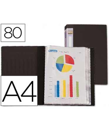 Carpeta liderpapel personaliza 31765 80 fundas polipropileno din a4 negra lomo personalizable