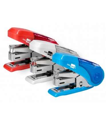 Micro liderpapel stapler with sleeve gift and box of 1000 staples nº10 capacity 12 sheets assorted colors