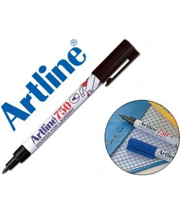 Rotulador artline marcador permanente lavable para textilek-750 negro punta redonda 0,7 mm en blister