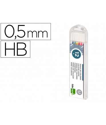 Assorted liderpapel Colour Leads 0.5mm Case of 12 Leads