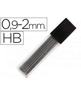 Rectangular liderpapel graphite mines 2x0.9 mm hb tube of 12 leads