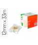 Cinta adhesiva q-connect transparente 33 mt x 12 mm encelofanada