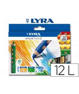 Watercolor Pencils Lyra Triangular Groove Leads 10mm Box of 12 Assorted Colors