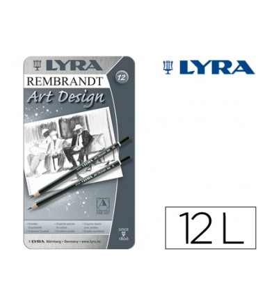 Lapices de grafito lyra rembrand art design caja de 12 graduaciones 6b-5b-4b-3b 2b-b-hb-f-h-2h-3h-4h