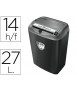 Destructora de documentos fellowes ps-70s capacidad de corte 14 h destruye grapas clips tarjetas y cd 27 litros