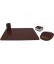 Desk desk q-connect craftsmanship in faux leather set of 4 pieces made in ubrique