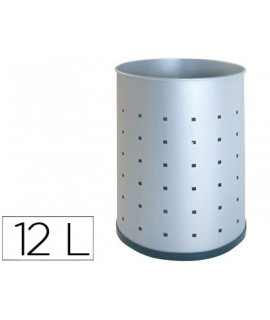 Metal bin 101-r silver painted perforated 315x215 mm