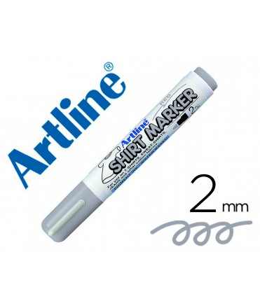 Rotulador artline camiseta ekt-2 gris punta redonda 2 mm para uso en camisetas