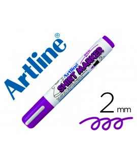 Rotulador artline camiseta ekt-2 violeta punta redonda 2 mm para uso en camisetas