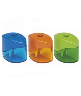 Pencil sharpener m+r metal small 1 use with tank assorted colors