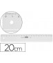 Regla m+r 20 cm plastico transparente