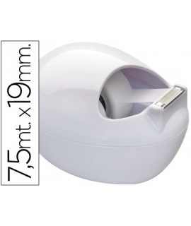 Portarrollo sobremesa scotch color blanco c-36 karim de 7,5 m x 19 mm incluye rollo de cinta adhesiva magic