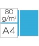 Papel color liderpapel din a4 80gr azul turquesa paquete de 100 hojas