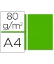 Papel color liderpapel din a4 80gr verde intenso paquete de 100 hojas