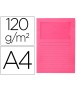 Subcarpeta cartulina q-connect din a4 rosa con ventana transparente 120 g/m2