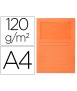Cardboard subfolder q-connect din a4 orange with transparent window 120 g/m2