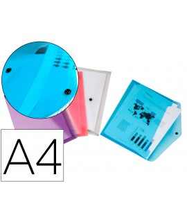 Folder liderpapel dossier brooch polypropylene din a4 pack of 4 assorted colors