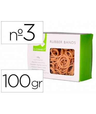 Elastic bands q-connect 100 gr number 3 30 x 2 mm