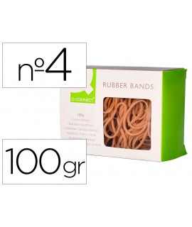 Elastic rubber bands q-connect 100 gr number 4 40 x 2 mm