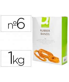 Elastic bands q-connect 1000 gr number 6 60 x 2 mm