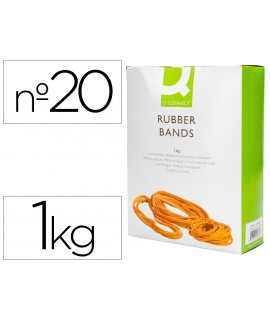 Elastic bands q-connect 1000 gr number 20 200 x 2 mm