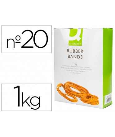 Elastic bands q-connect 1000 gr number 20 200 x 2 mm