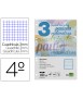 Recambio liderpapel a5 pautaguia 100 hojas 75gr cuadriculado pautado 3mm con margen 6 taladros