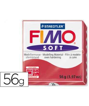 Pasta staedtler fimo soft 57 gr color rojo cereza